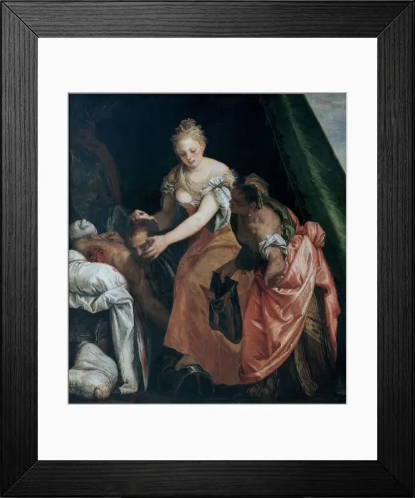 Framed Print : Judith with the Head of Holofernes, c. 1580. Artist: Veronese, Paolo (1528-1588)