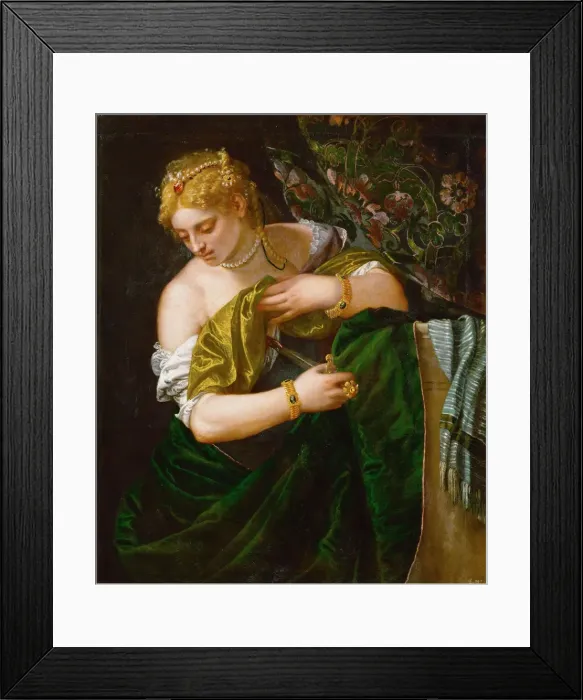 Framed Print : Lucretia, ca 1583. Artist: Veronese, Paolo (1528-1588) Framed Print : Lucretia, ca 1583. Artist: Veronese, Paolo (1528-1588)
