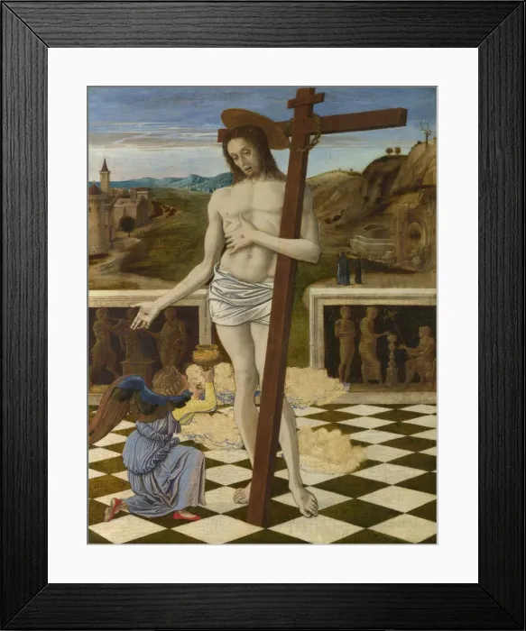 Framed Print : The Blood of the Redeemer, ca 1460. Artist: Bellini, Giovanni (1430-1516) Framed Print : The Blood of the Redeemer, ca 1460. Artist: Bellini, Giovanni (1430-1516)