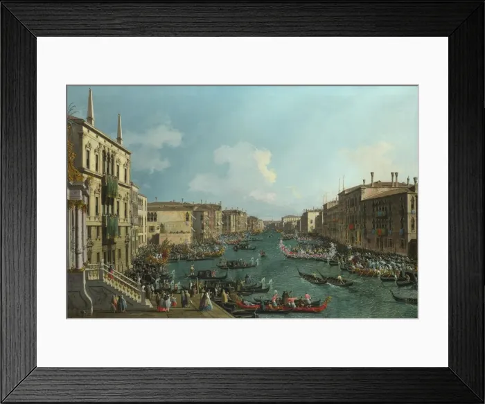 Framed Print : A Regatta on the Grand Canal, c. 1740. Artist: Canaletto (1697-1768) Framed Print : A Regatta on the Grand Canal, c. 1740. Artist: Canaletto (1697-1768)