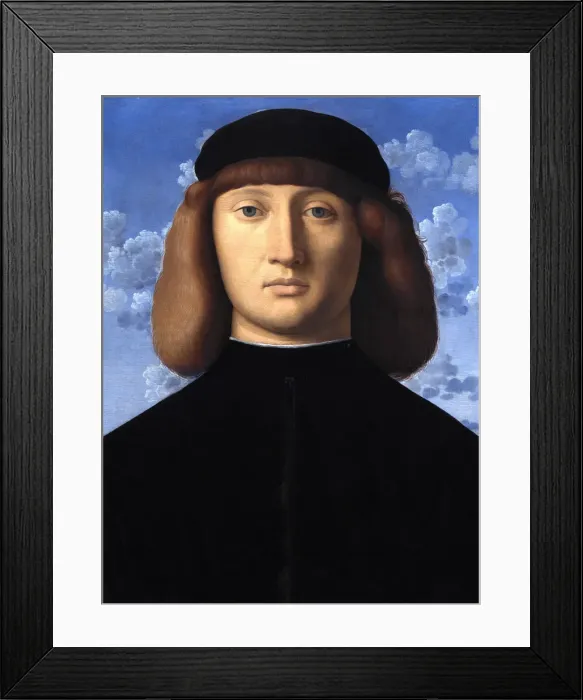 Framed Print : Portrait of a Young Man, c. 1510. Artist: Catena, Vincenzo di Biagio (ca. 1470-1531)