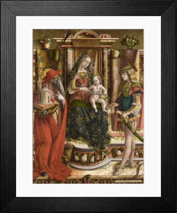 Framed Print : La Madonna della Rondine (The Madonna of the Swallow), after 1490. Artist: Crivelli, Carlo (c. 1435-c. 1495) Framed Print : La Madonna della Rondine (The Madonna of the Swallow), after 1490. Artist: Crivelli, Carlo (c. 1435-c. 1495)