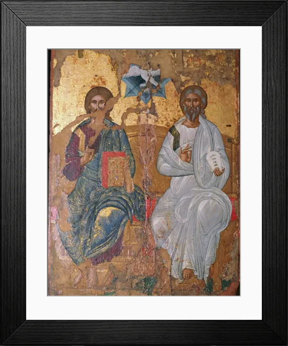 Framed Print : Ikon of the Holy Trinity, 17th century Framed Print : Ikon of the Holy Trinity, 17th century