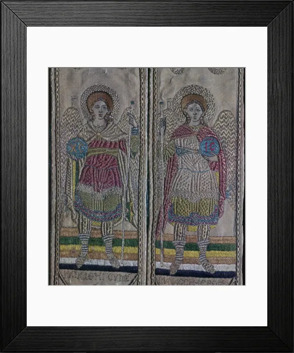 Framed Print : Detail from embroidered vestments of angels, 17th century Framed Print : Detail from embroidered vestments of angels, 17th century