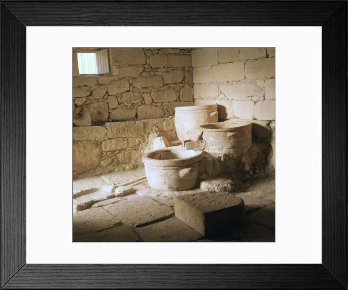 Framed Print : Minoan wine press, 16th century Framed Print : Minoan wine press, 16th century