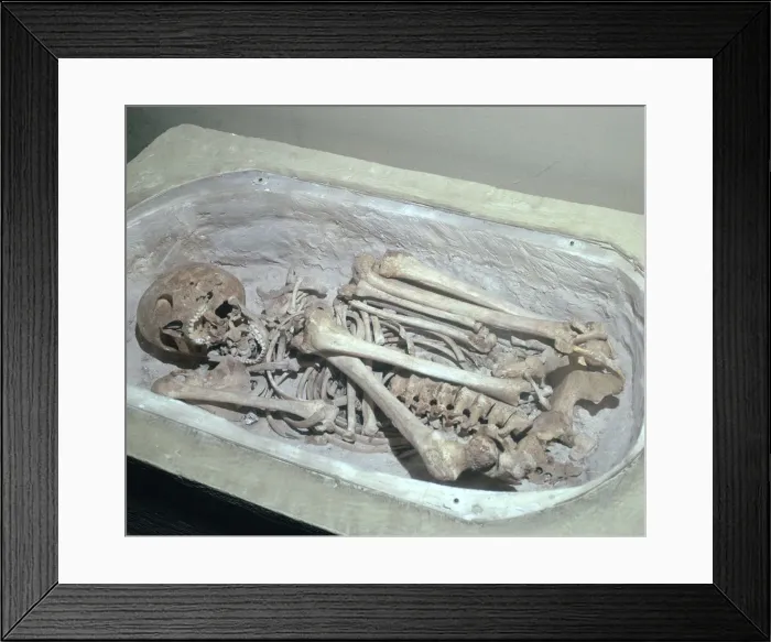 Framed Print : Late Minoan burial in a Bath Tub Sarcophagus, 11th century BC Framed Print : Late Minoan burial in a Bath Tub Sarcophagus, 11th century BC