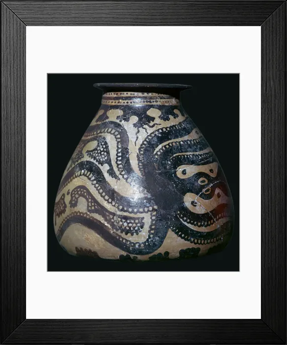 Framed Print : Minoan pot with an octopus motif Framed Print : Minoan pot with an octopus motif