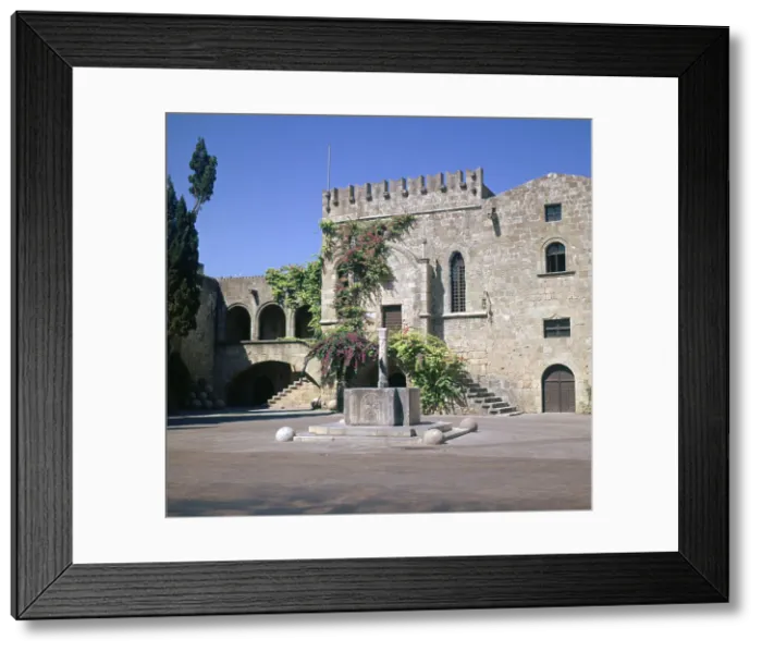 Framed Print : Fountain in the Old town and Palace of Armeria, 14th century. Artist: Roger de Pins Framed Print : Fountain in the Old town and Palace of Armeria, 14th century. Artist: Roger de Pins
