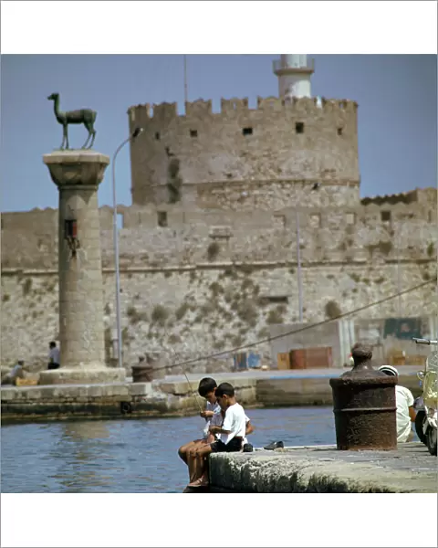 Mandraki Harbour in Rhodes, 1st century BC