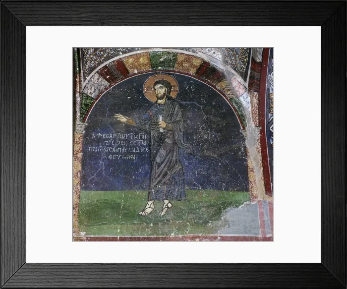 Framed Print : A fresco of Christ, 11th century Framed Print : A fresco of Christ, 11th century