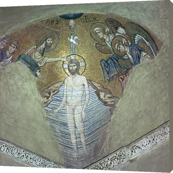 Byzantine mosaic of the baptism of Christ, 11th century