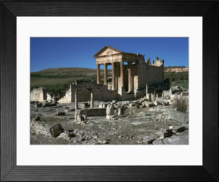 Framed Print : Capitol of Dougga, 2nd century Framed Print : Capitol of Dougga, 2nd century