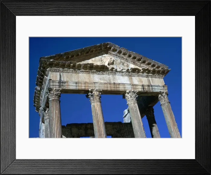 Framed Print : Capitol of Dougga, 2nd century Framed Print : Capitol of Dougga, 2nd century