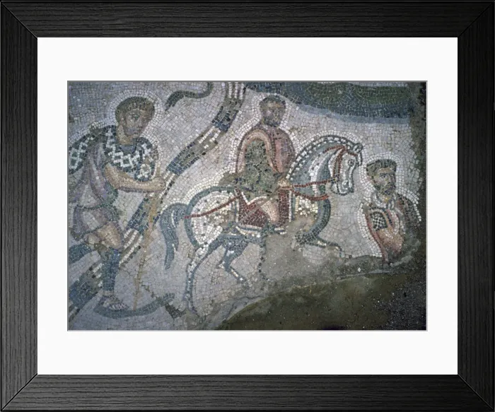 Framed Print : Roman mosaic from Bulla Regia, 2nd century BC Framed Print : Roman mosaic from Bulla Regia, 2nd century BC