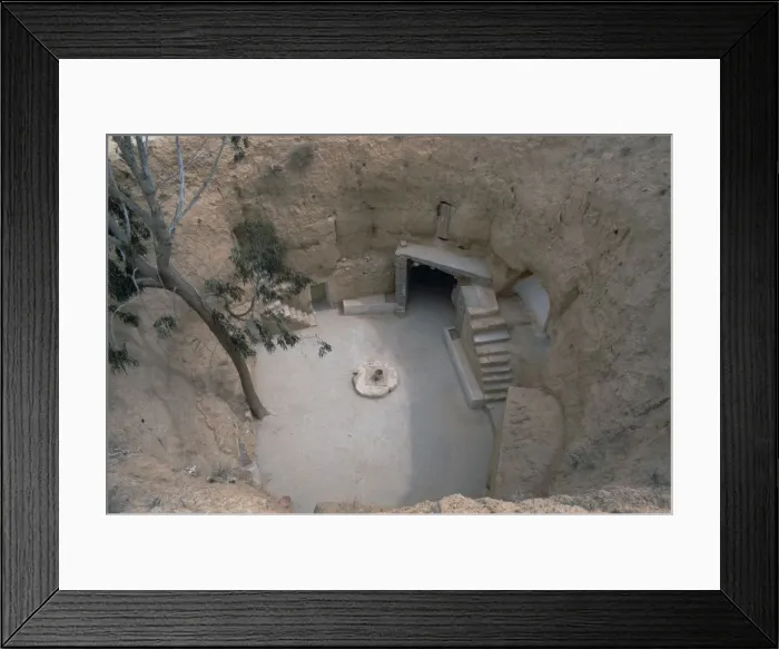 Framed Print : Pit dwelling in Tunisia Framed Print : Pit dwelling in Tunisia