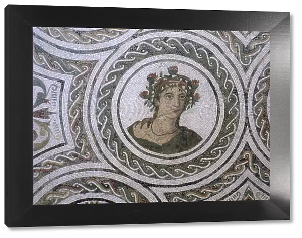 Detail of Roman floor mosaic of Spring, 2nd century