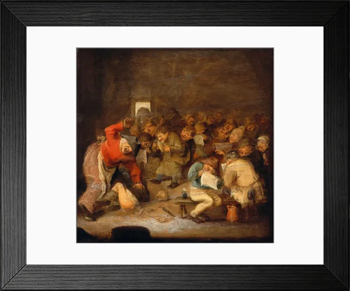 Framed Print : The School. Artist: Brouwer, Adriaen (c. 1605-1638) Framed Print : The School. Artist: Brouwer, Adriaen (c. 1605-1638)
