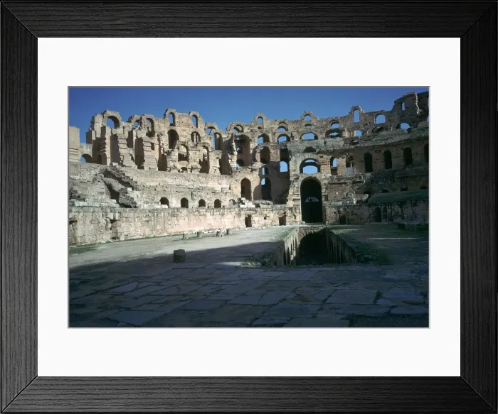 Framed Print : Interior of a Roman colosseum, 3rd century