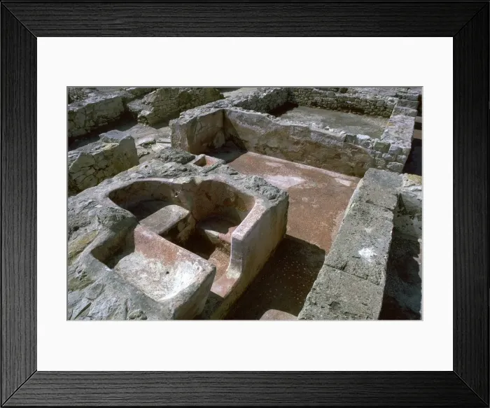 Framed Print : Dye vat in a Punic House, 5th century Framed Print : Dye vat in a Punic House, 5th century