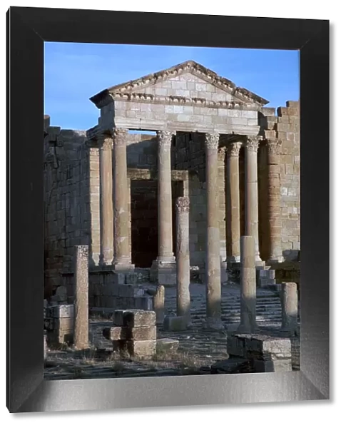 Capitoline temple in the forum of Sufetula, c. 1st century