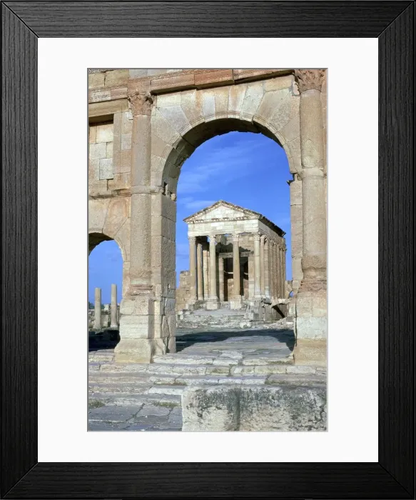 Framed Print : View of the Capitoline temple in Sufetula, 1st century Framed Print : View of the Capitoline temple in Sufetula, 1st century