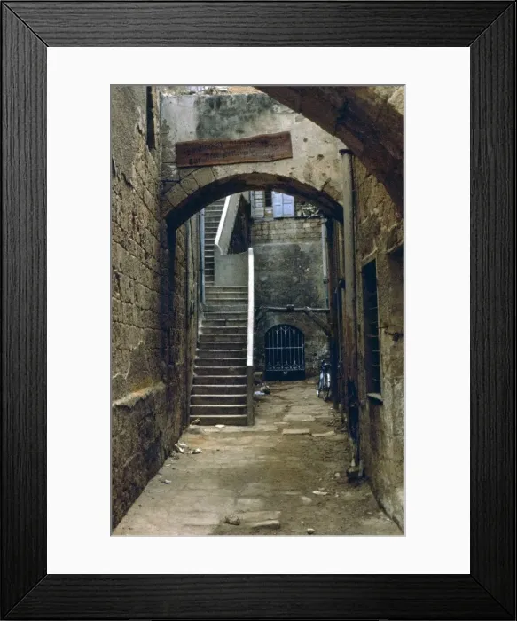 Framed Print : Alley and stairs in Acre Framed Print : Alley and stairs in Acre