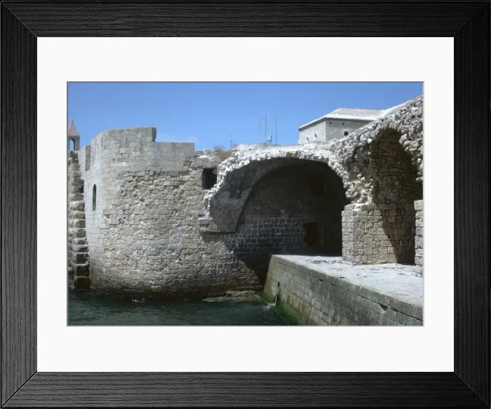 Framed Print : Sea walls near the harbour of Acre Framed Print : Sea walls near the harbour of Acre
