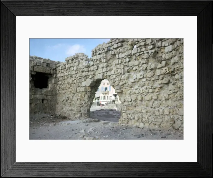 Framed Print : Arch in the seawall of Acre Framed Print : Arch in the seawall of Acre