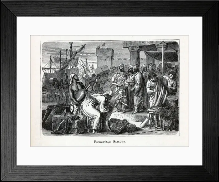 Framed Print : Phoenician Sailors, 1882. Artist: Anonymous Framed Print : Phoenician Sailors, 1882. Artist: Anonymous