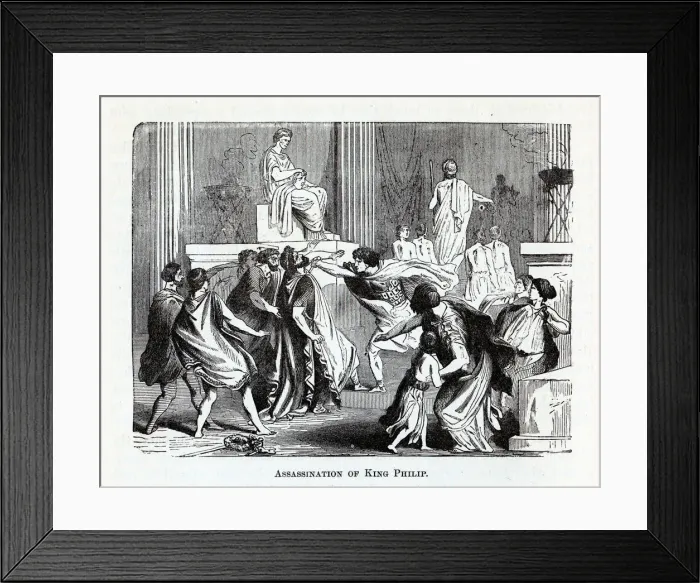 Framed Print : Assassination of King Philip, 1882. Artist: Anonymous Framed Print : Assassination of King Philip, 1882. Artist: Anonymous