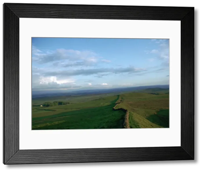 Framed Print : Hadrians Wall at Sewingshields, 2nd century Framed Print : Hadrians Wall at Sewingshields, 2nd century
