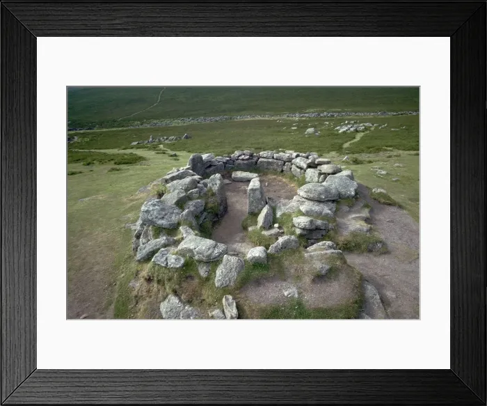 Framed Print : Hut Circles on Dartmoor, 21st century BC Framed Print : Hut Circles on Dartmoor, 21st century BC