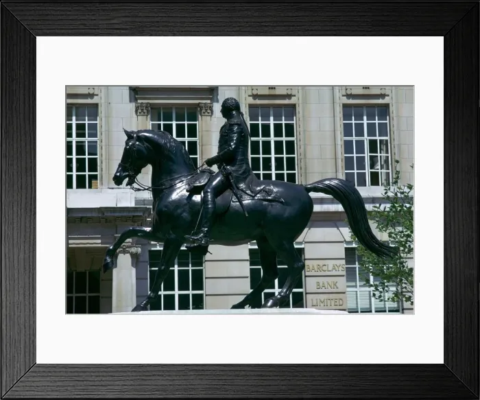 Framed Print : Equestrian Statue of King George III, 19th century. Artist: Matthew Cotes Wyatt Framed Print : Equestrian Statue of King George III, 19th century. Artist: Matthew Cotes Wyatt