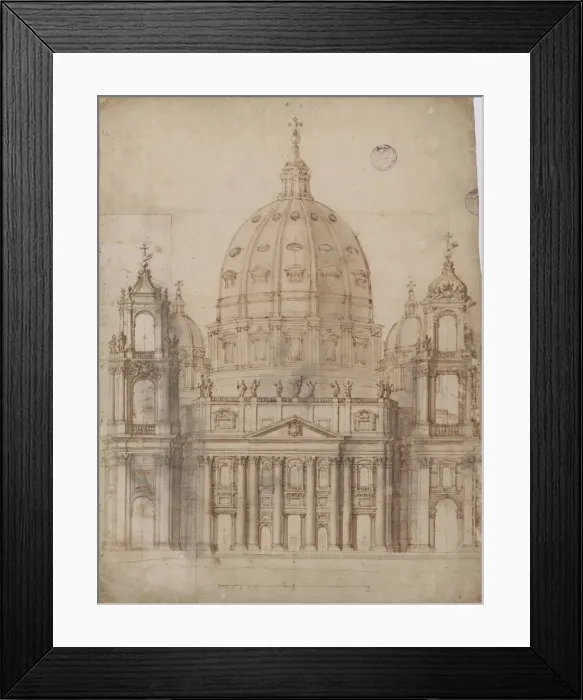Framed Print : Alternative Proposal for the facade of Basilica of St. Peter in the Vatican Framed Print : Alternative Proposal for the facade of Basilica of St. Peter in the Vatican