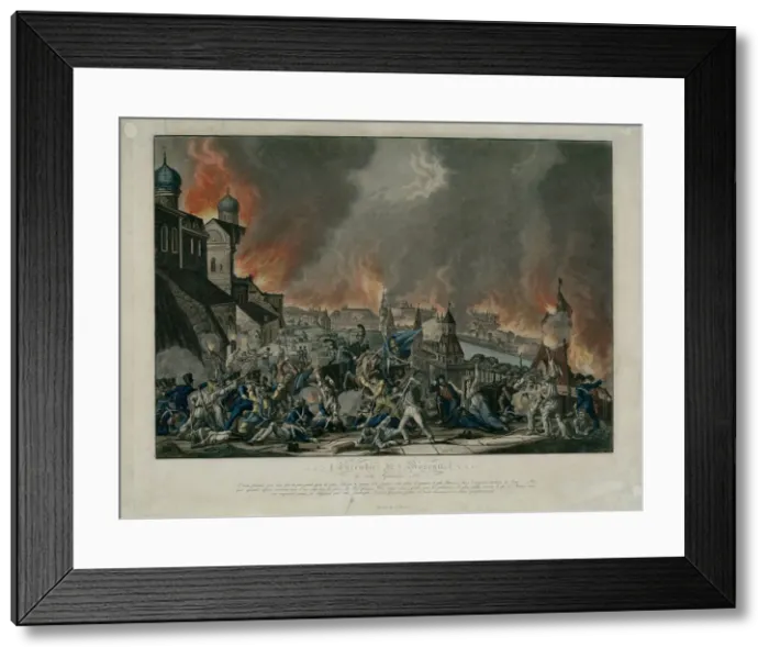 Framed Print : Fire of Moscow on 15th September 1812 (The French in Moscow) Framed Print : Fire of Moscow on 15th September 1812 (The French in Moscow)