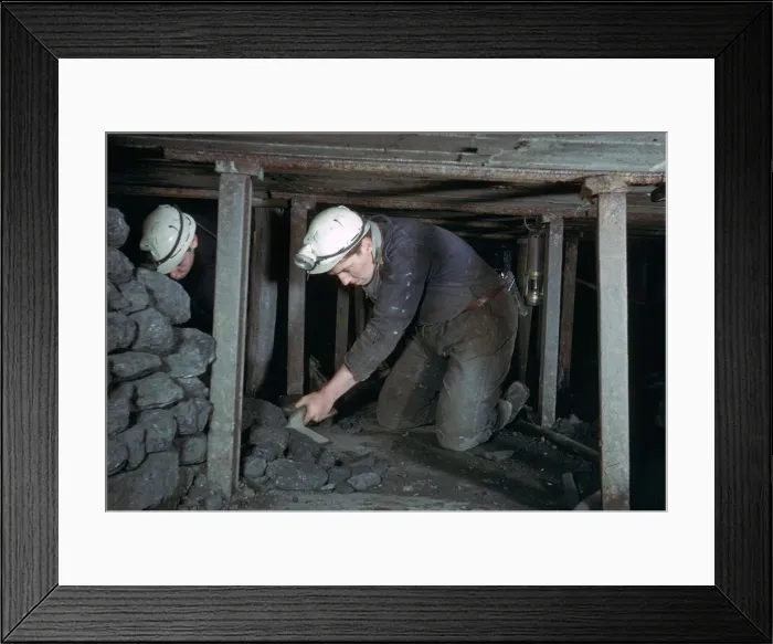 Framed Print : Loading coal onto a conveyer Framed Print : Loading coal onto a conveyer