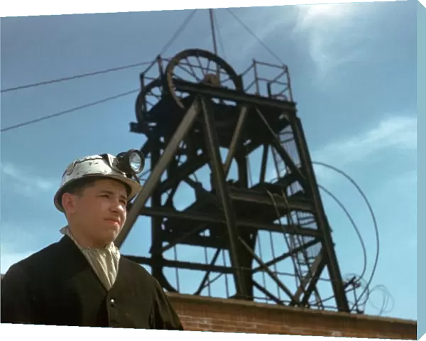 Coal miner at pit head