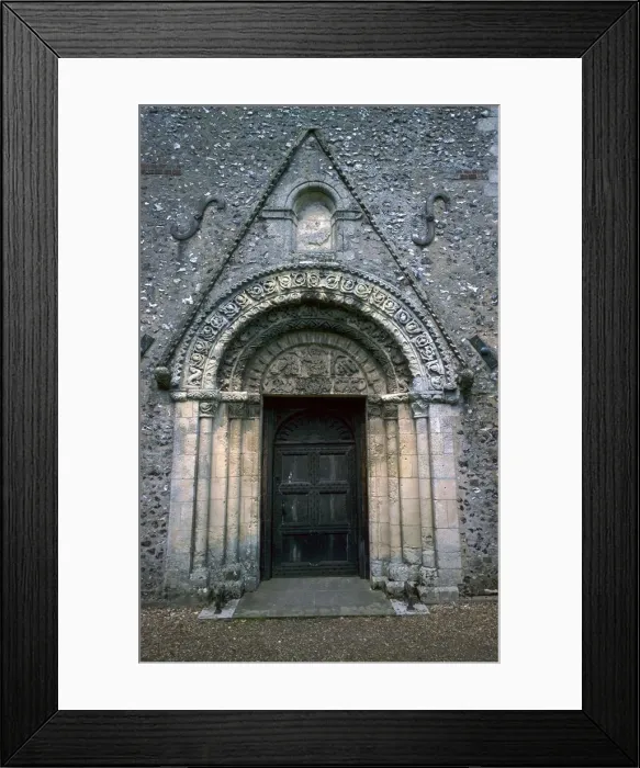 Framed Print : Door of St Marys Church, 17th century Framed Print : Door of St Marys Church, 17th century