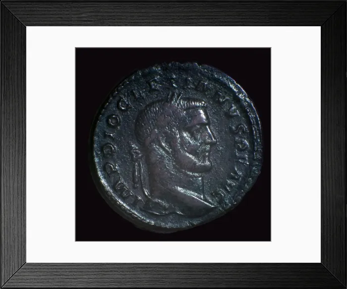 Framed Print : Bronze coin of Diocletian, 3rd century Framed Print : Bronze coin of Diocletian, 3rd century