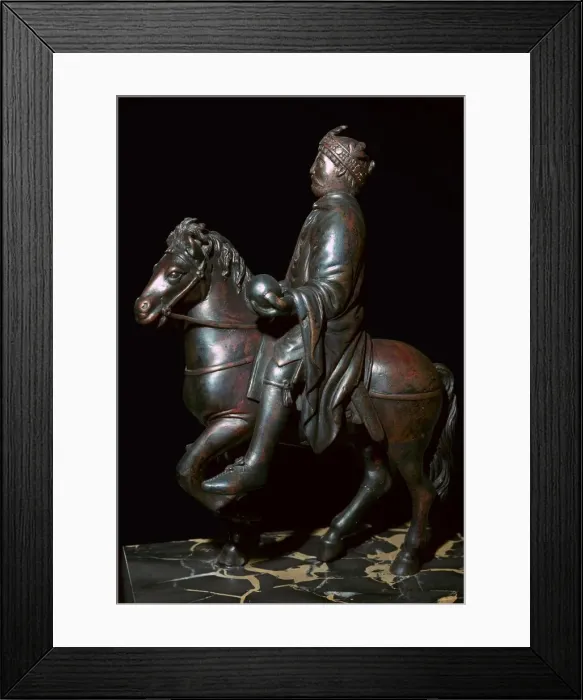 Framed Print : Equestrian statue of Charlemagne, 8th century Framed Print : Equestrian statue of Charlemagne, 8th century