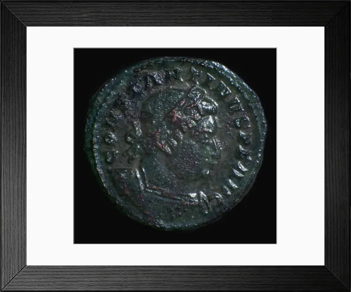 Framed Print : Bronze coin of Constantine, 4th century Framed Print : Bronze coin of Constantine, 4th century