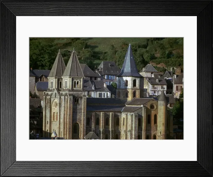 Framed Print : Abbey-Church of St Foy, 11th century Framed Print : Abbey-Church of St Foy, 11th century