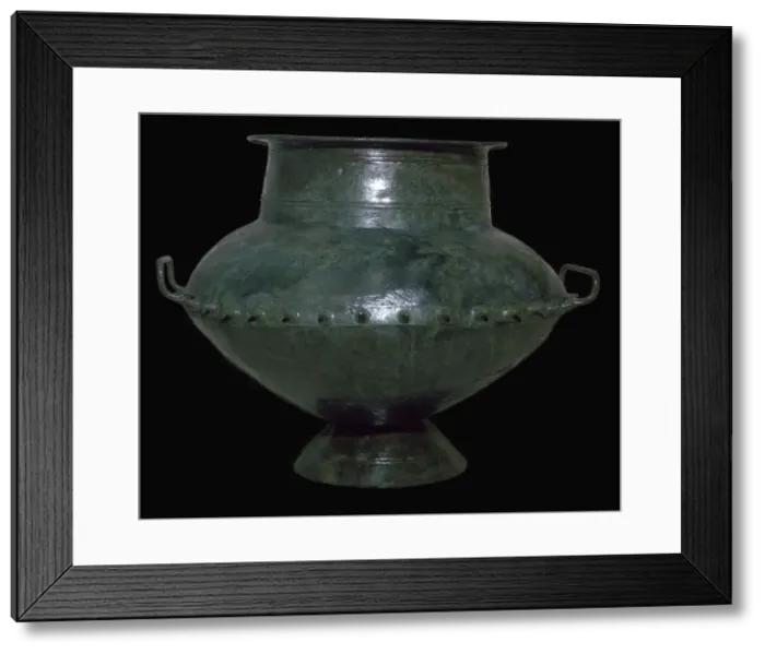 Framed Print : Celtic bronze vessel, 6th century BC Framed Print : Celtic bronze vessel, 6th century BC