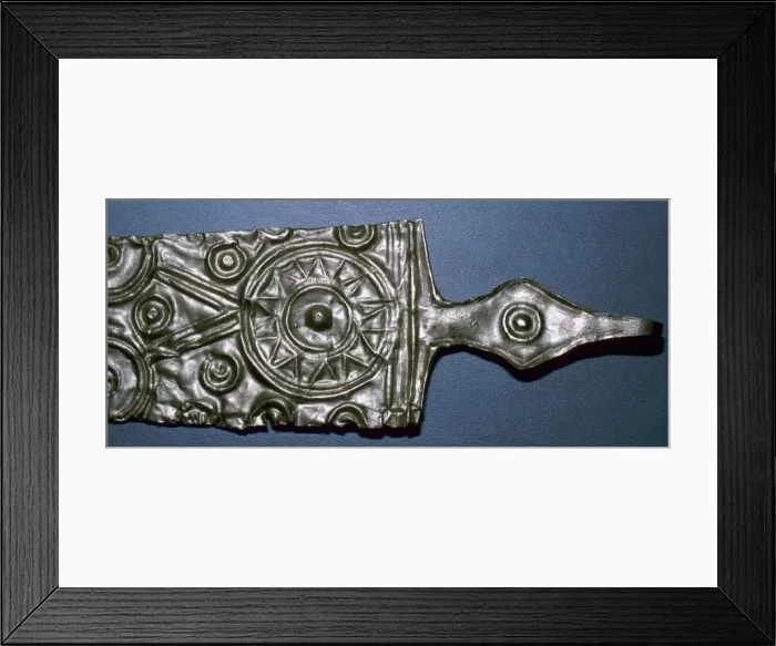 Framed Print : Detail of Celtic Iron Age goldwork, 6th century BC Framed Print : Detail of Celtic Iron Age goldwork, 6th century BC