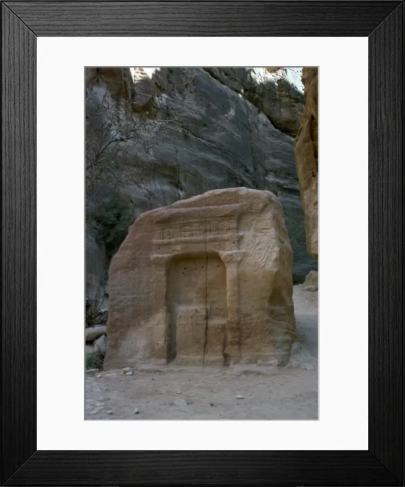 Framed Print : The Betyl, a Nabatean Shrine in the Siq Framed Print : The Betyl, a Nabatean Shrine in the Siq