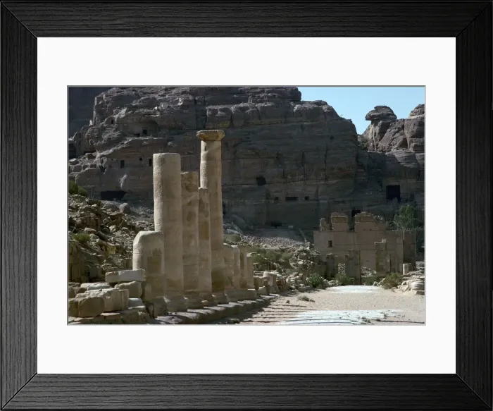 Framed Print : Colonnaded street in the centre of Petra Framed Print : Colonnaded street in the centre of Petra