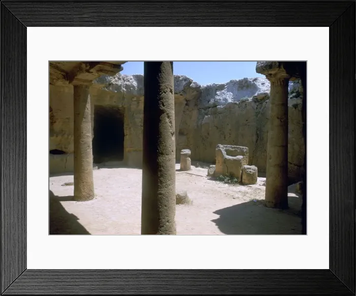 Framed Print : Rock-cut tombs in Nea Paphos, 4th century BC Framed Print : Rock-cut tombs in Nea Paphos, 4th century BC