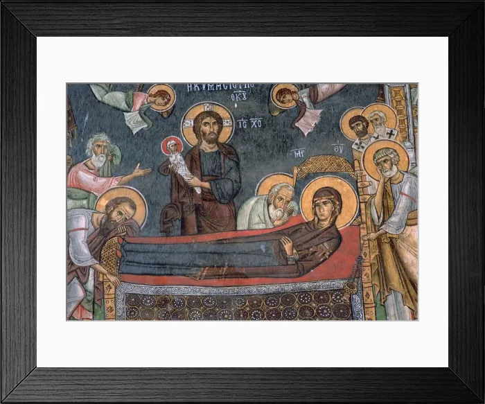 Framed Print : Image of the death of the Virgin Mary, 12th century