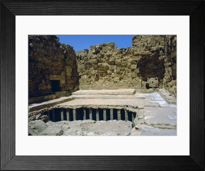 Framed Print : Roman Baths showing a hypocaust. c. 4th century BC Framed Print : Roman Baths showing a hypocaust. c. 4th century BC