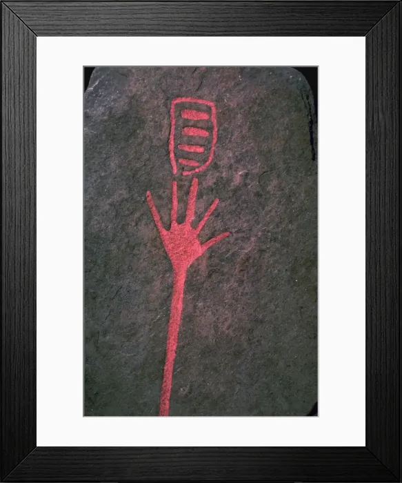 Framed Print : Hand inscribed on stone, Bronze Age Framed Print : Hand inscribed on stone, Bronze Age